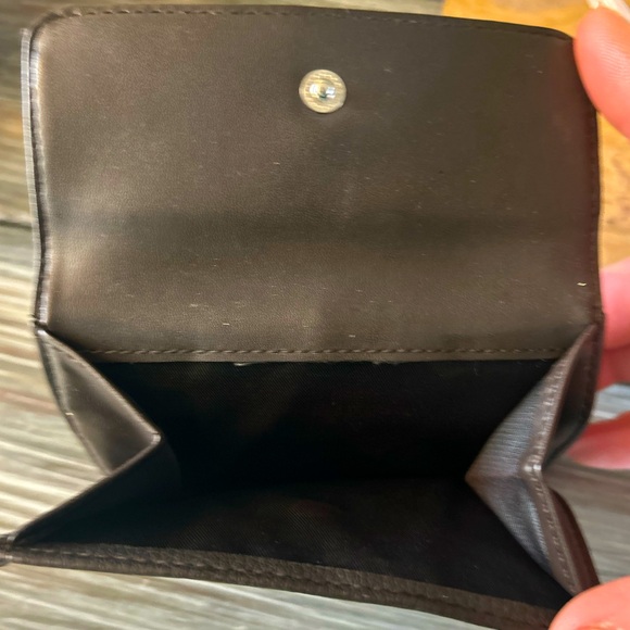 ESPRIT Chocolate Brown Pebbled Leather Trifold Compact Wallet - Picture 11 of 13